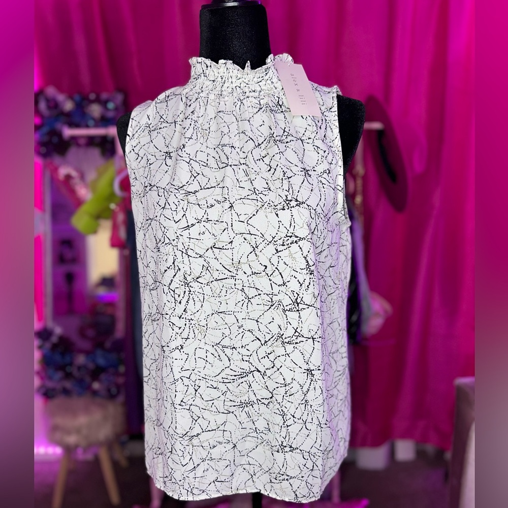 Women’s dressy ruffled neck top